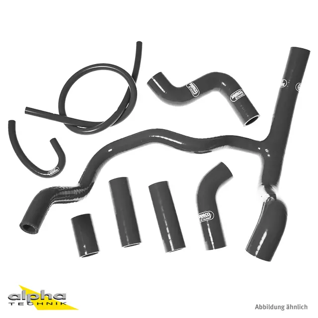 SAMCO SPORT Siliconschlauch Kit classic schwarz matt für Aprilia Tuono V4 (R / RR / Factory), 2011-2025
