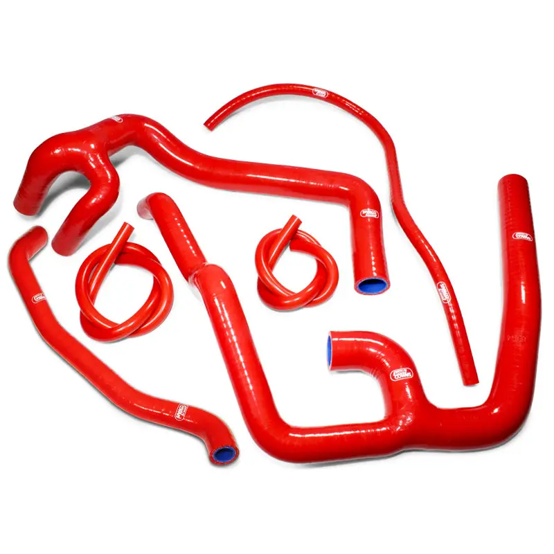 SAMCO SPORT Siliconschlauch Kit Thermostat Bypass rot für Aprilia RSV1000R Modelljahr 2004-2009