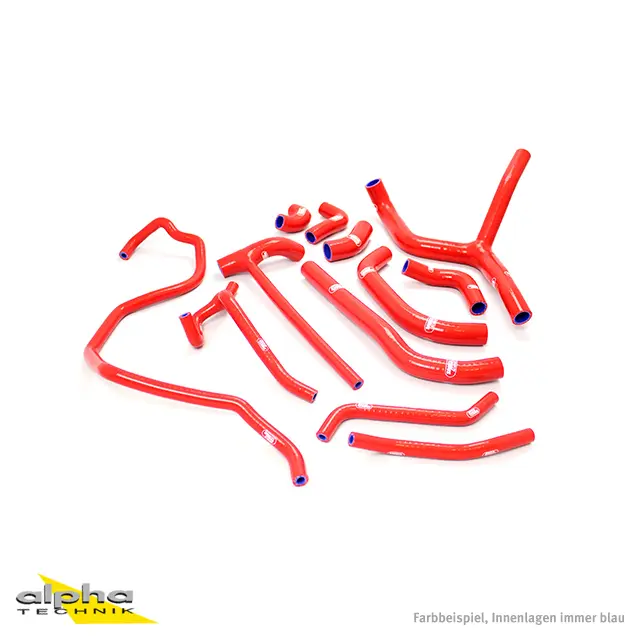 SAMCO SPORT Siliconschlauch Kit 1 rot für Ducati Diavel 1200 Modelljahr 2011-2018