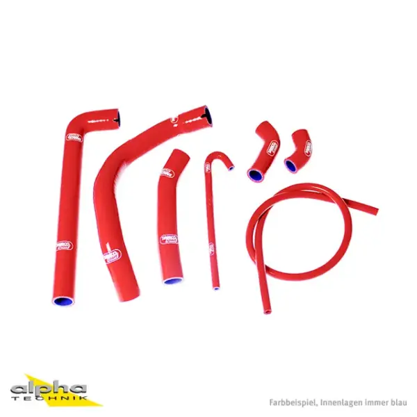 Samco Siliconschlauch Kit rot für Ducati Panigale 899 (R), Panigale 1199 (S / R / Superleggera), Panigale 1299 (S / R) , 959 Panigale, Panigale V2 955 (S)