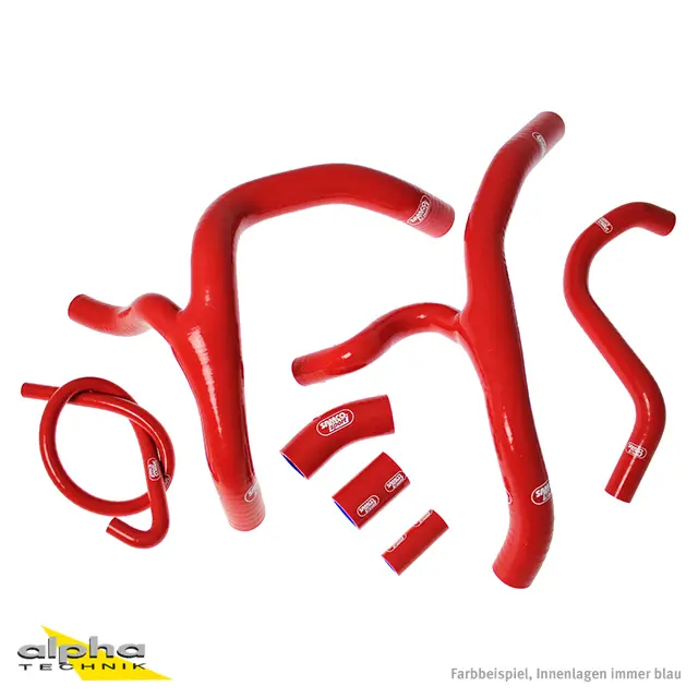 SAMCO SPORT Siliconschlauch Kit Y-Stück - Race Design rot für Honda CBR1000RR Modelljahr 2012-2019