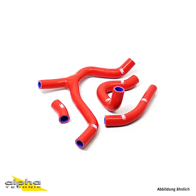 SAMCO SPORT Siliconschlauch Kit Y-Stück - Race Design rot für Honda CRF450R CRF450RE Modelljahr 2015-2017