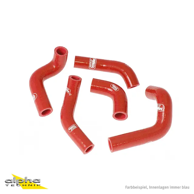 SAMCO SPORT Siliconschlauch Kit rot für Husqvarna TC400 TC450 TC510 TE400 TE450 TE510 Modelljahr 2002-2009