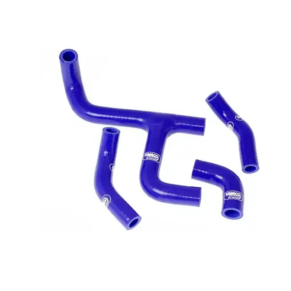 SAMCO SPORT Siliconschlauch Kit Y-Stück - Race Design blau für Husqvarna TE250 TI250 TE310 TI310 Modelljahr 2006-2009