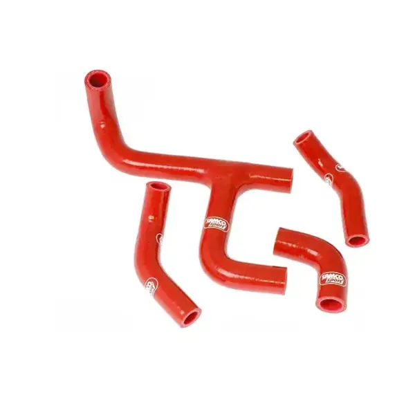 SAMCO SPORT Siliconschlauch Kit Y-Stück - Race Design rot für Husqvarna TE250 TI250 TE310 TI310 Modelljahr 2006-2009