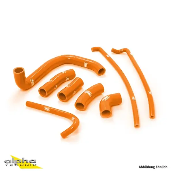 SAMCO SPORT Siliconschlauch Kit orange für Kawasaki ZX7R Modelljahr 1996-2003