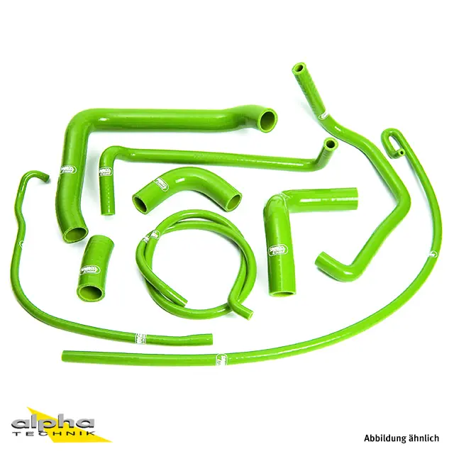 SAMCO SPORT Siliconschlauch Kit grün für Kawasaki ZX12R Modelljahr 2000-2006