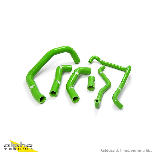 SAMCO SPORT Siliconschlauch Kit grün für Kawasaki ZX10R Modelljahr 2006-2007