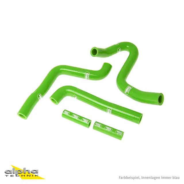 SAMCO SPORT Siliconschlauch Kit grün für Kawasaki KX250 Modelljahr 2003-2004