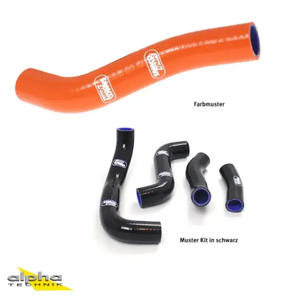 SAMCO SPORT Siliconschlauch Kit orange für Kawasaki ZRX1100 ZRX1200 ab Modelljahr 1997- nur für Fahrzeuge ohne Vergaserenteisung