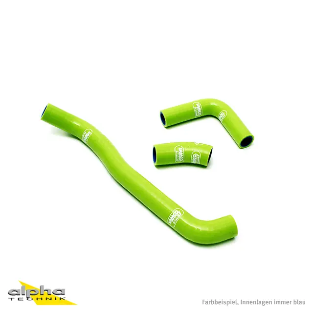 SAMCO SPORT Siliconschlauch Kit grün für Kawasaki KLX400 Modelljahr 2003-2004