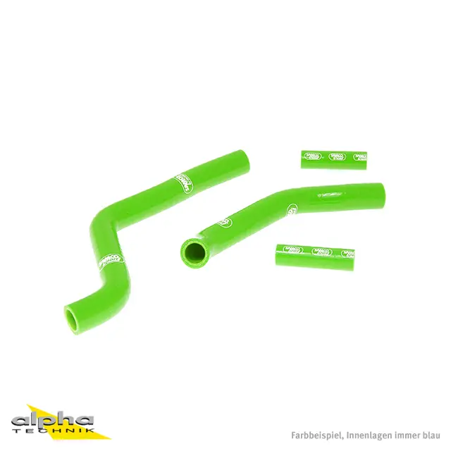 SAMCO SPORT Siliconschlauch Kit grün für Kawasaki KX125 Modelljahr 2005-2012