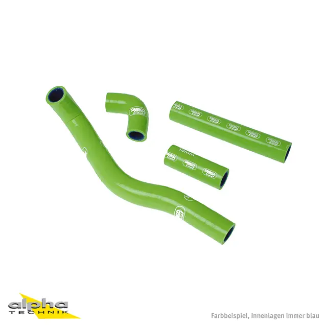 SAMCO SPORT Siliconschlauch Kit grün für Kawasaki KX500 Modelljahr 1983-2004