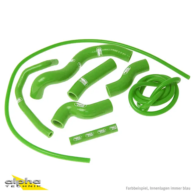 SAMCO SPORT Siliconschlauch Kit grün für Kawasaki Z1000 Modelljahr 2007-1909