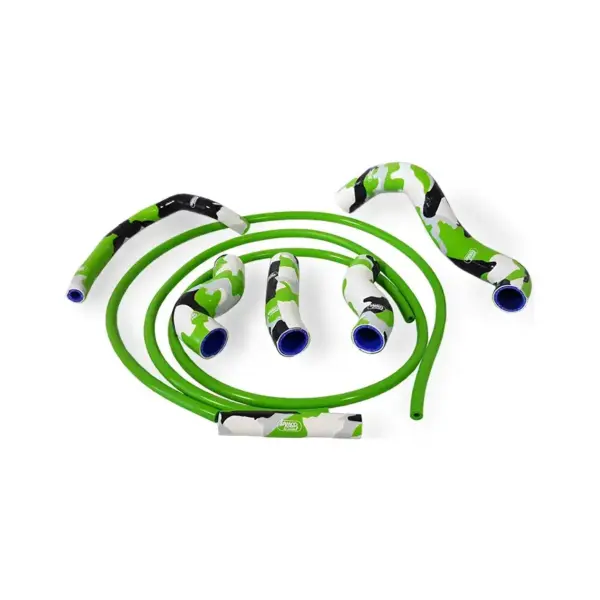 SAMCO SPORT Siliconschlauch Kit ninja green camouflage für Kawasaki Z1000 Modelljahr 2007-2009