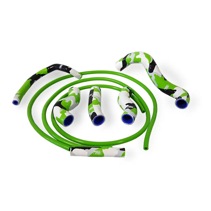 SAMCO SPORT Siliconschlauch Kit ninja green camouflage für Kawasaki Z1000 Modelljahr 2007-2009