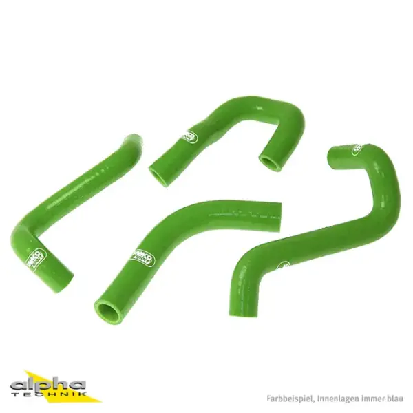 SAMCO SPORT Siliconschlauch Kit grün für Kawasaki GPZ500S Modelljahr 1987-2005