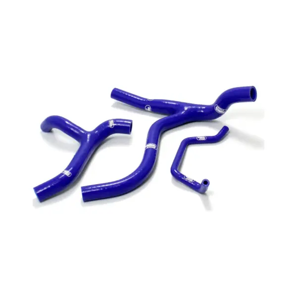 SAMCO SPORT Siliconschlauch Kit Y-Stück - Race Design blau für Kawasaki KX450F Modelljahr 2012-2015