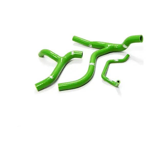 SAMCO SPORT Siliconschlauch Kit Y-Stück - Race Design grün für Kawasaki KX450F Modelljahr 2012-2015