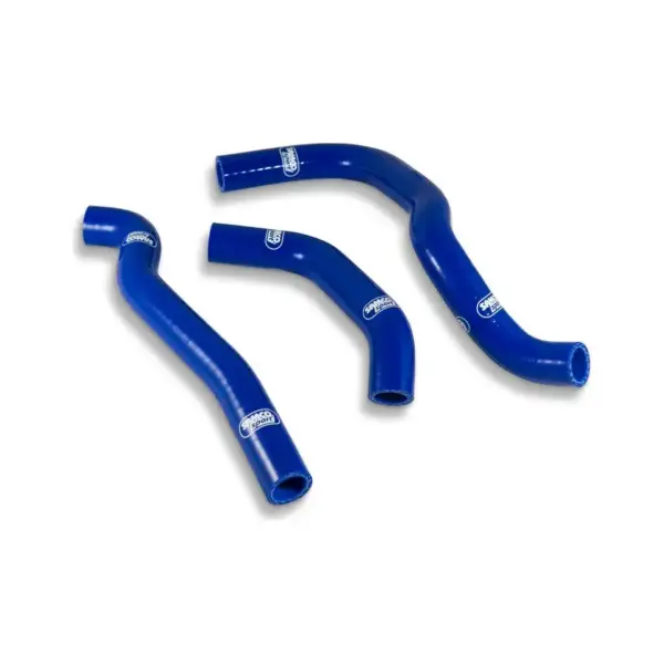 SAMCO SPORT Siliconschlauch Kit nur Kühlerschläuche ohne Überlauf blau für Kawasaki KLR650 Tengai Modelljahr 1987-2005