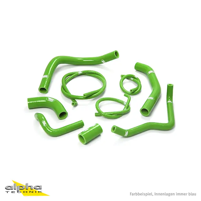 SAMCO SPORT Siliconschlauch Kit grün für Kawasaki Z1000 Modelljahr 2010-2013