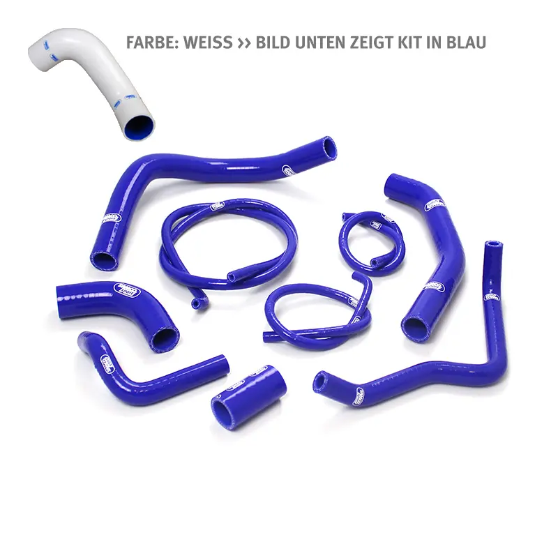 SAMCO SPORT Siliconschlauch Kit weiß für Kawasaki Z1000 Modelljahr 2010-2013