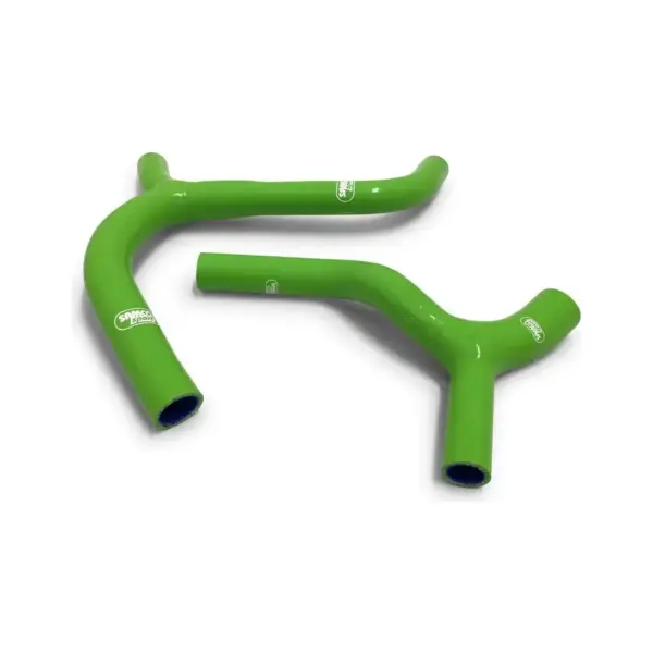 SAMCO SPORT Siliconschlauch Kit Y-Stück - Race Design grün für Kawasaki KX450F Modelljahr 2016-2018