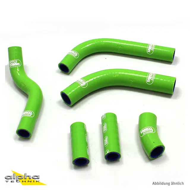 SAMCO SPORT Siliconschlauch Kit OEM Design grün für Kawasaki KX450F Modelljahr 2016-2018