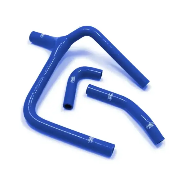 SAMCO SPORT Siliconschlauch Kit Y-Stück - Race Design blau für Kawasaki KX250F Modelljahr 2020