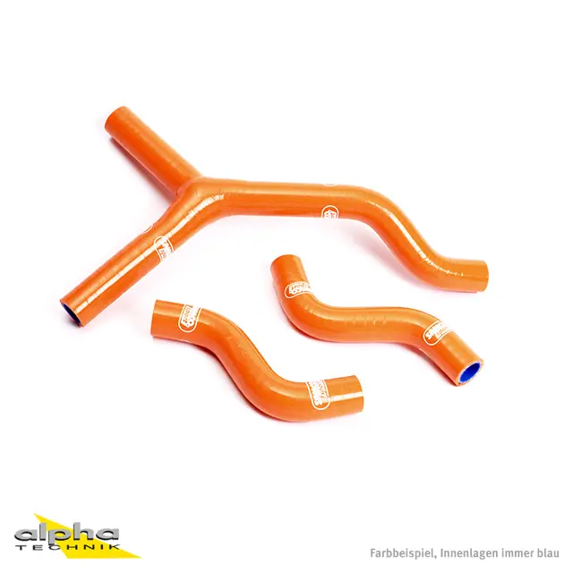 SAMCO SPORT Siliconschlauch Kit orange für KTM 250 EXC-F 250 XCF-W Modelljahr 2007