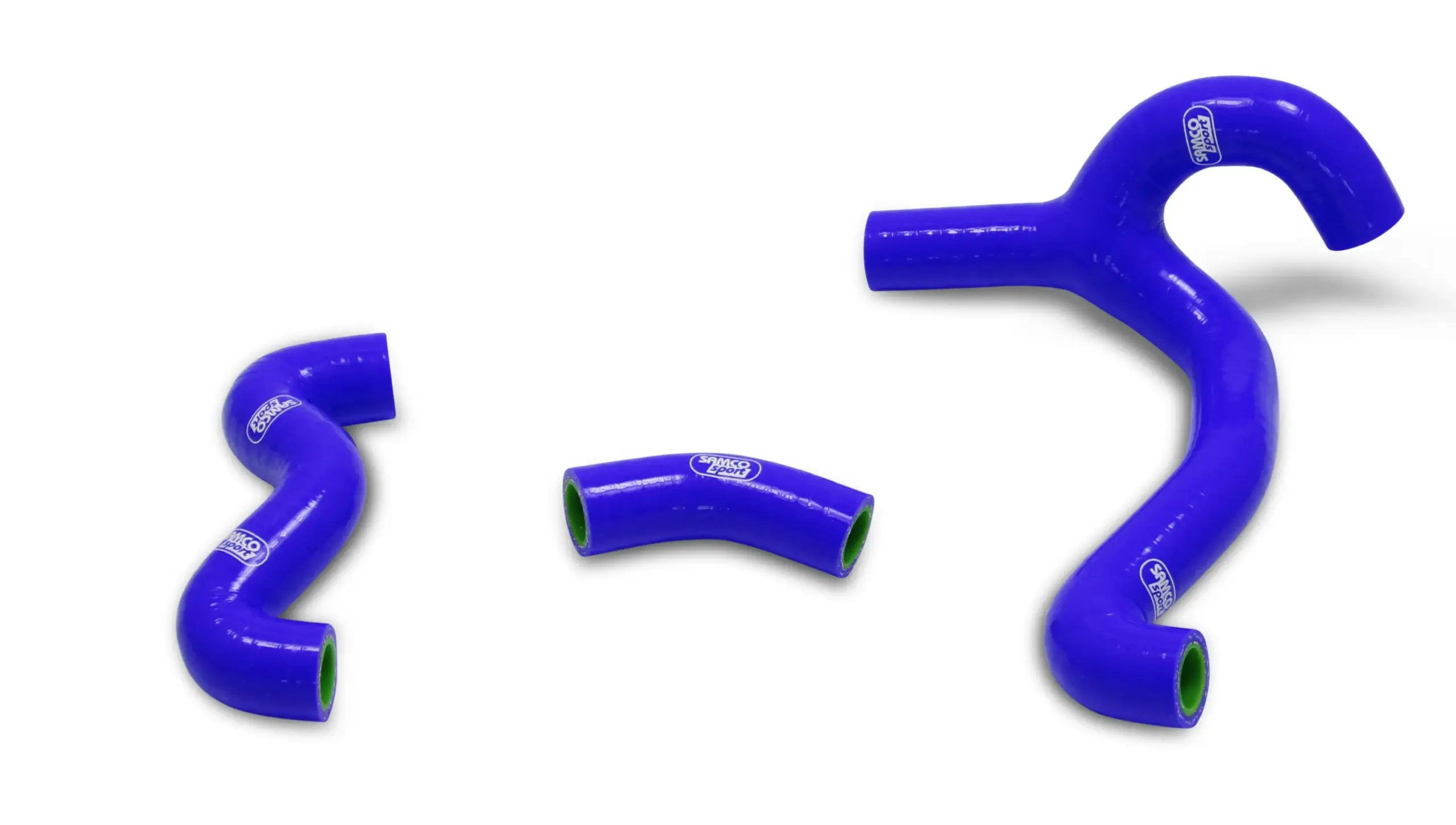 SAMCO SPORT Siliconschlauch Kit Y-Stück - Race Design blau für KTM 50 SX Mini Husqvarna TC50 Mini Modelljahr 2018-2023
