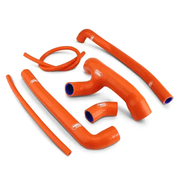 SAMCO SPORT Siliconschlauch Kit Y-Stück - Race Design orange für KTM 1290 Super Adventure R S Modelljahr 2021-2024