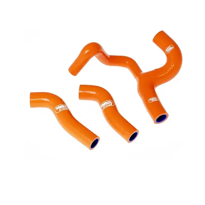 SAMCO SPORT Siliconschlauch Kit Thermostat Bypass orange für KTM EXCF250 XCFW250 Modelljahr 2008-2011