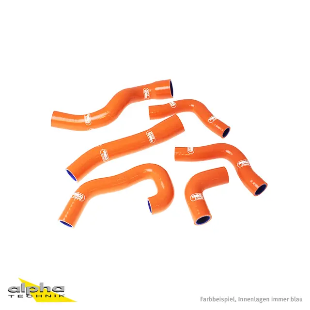 SAMCO SPORT Siliconschlauch Kit orange für KTM 1190 RC8 R Track Modelljahr 2009-2015