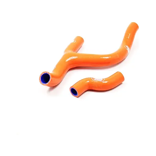 SAMCO SPORT Siliconschlauch Kit Y-Stück - Race Design orange für KTM 250 SX-F 250 XC-F 350 SX-F XCF350 Husqvarna FC250 FC350 Modelljahr 2011-2015