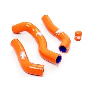 SAMCO SPORT Siliconschlauch Kit Thermostat Bypass orange für KTM 250 EXC-F 250 XCF-W Husaberg FE250 Modelljahr 2013