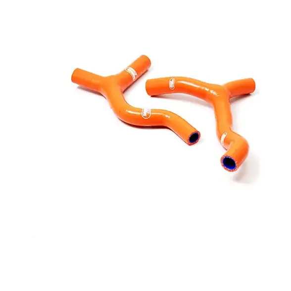 SAMCO SPORT Siliconschlauch Kit Y-Stück - Race Design orange für KTM 85 SX Husqvarna TC85 Modelljahr 2013-2017