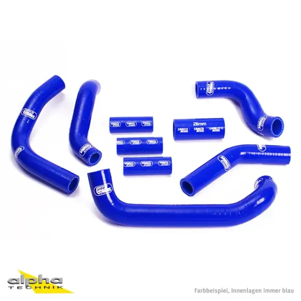 SAMCO SPORT Siliconschlauch Kit blau für Suzuki GSXR750W, GSXR1100W Modelljahr 1992-1998