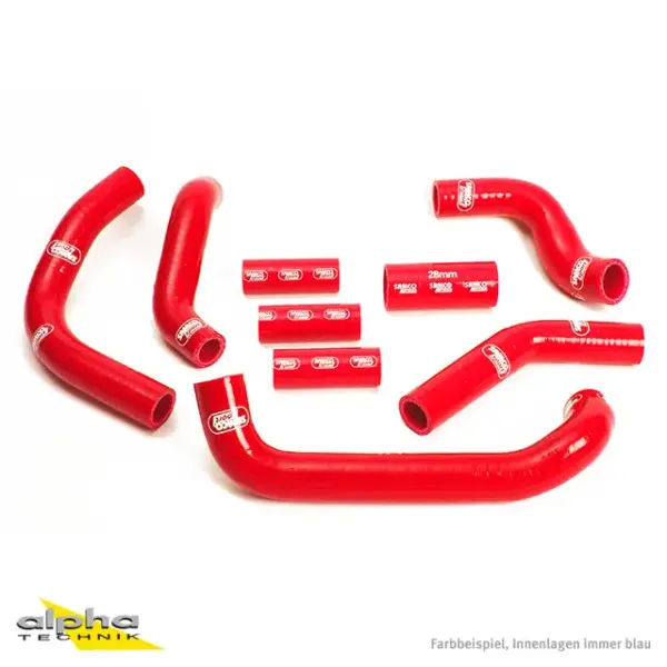 SAMCO SPORT Siliconschlauch Kit rot für Suzuki GSXR750W GSXR1100W Modelljahr 1992-1998