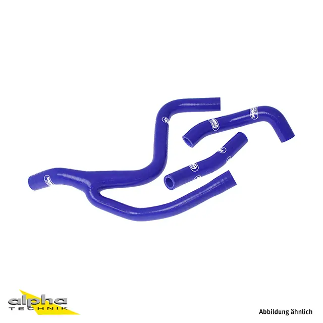 SAMCO SPORT Siliconschlauch Kit Y-Stück - Race Design blau für Suzuki RMZ250 Modelljahr 2011-2012