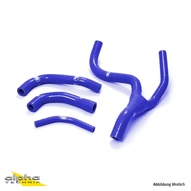 SAMCO SPORT Siliconschlauch Kit Y-Stück - Race Design blau für Suzuki RMZ250 Modelljahr 2013-2018