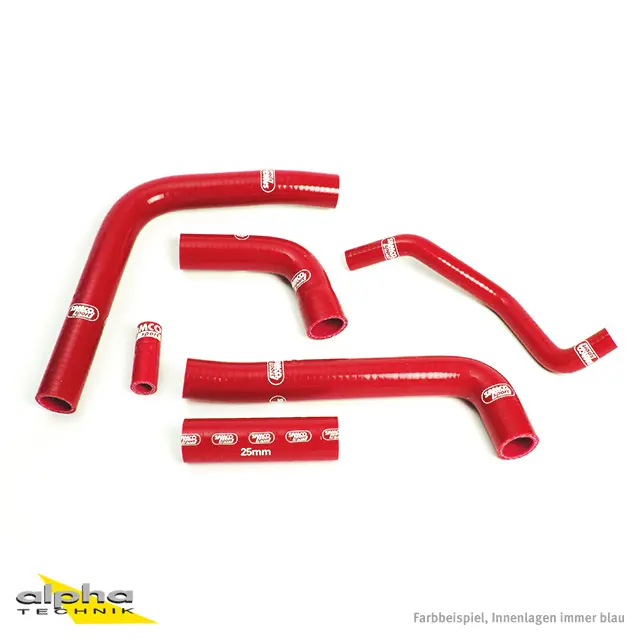 SAMCO SPORT Siliconschlauch Kit rot für Yamaha YZF600R6 Modelljahr 1999-2002