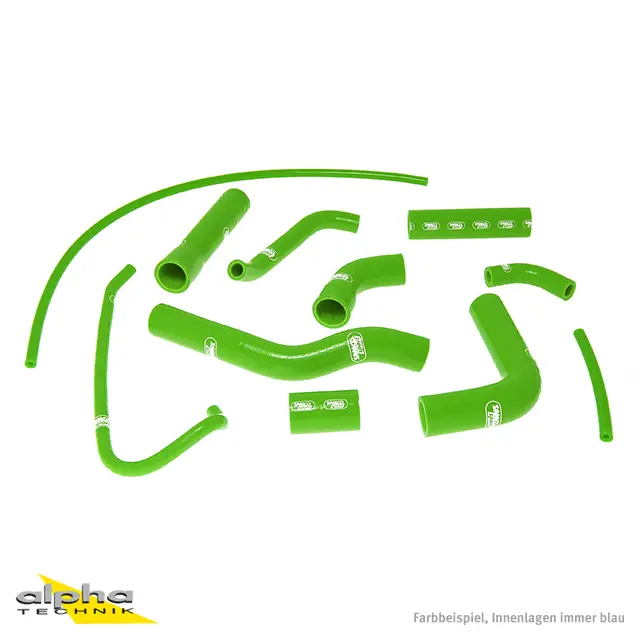 SAMCO SPORT Siliconschlauch Kit grün für Yamaha YZF-R6 Modelljahr 2006-2024