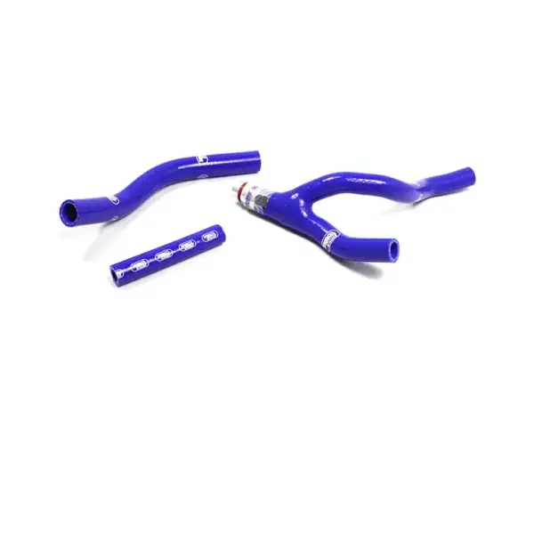 SAMCO SPORT Siliconschlauch Kit Y-Stück - Race Design mit Alu-Stück blau für Yamaha YZ250F Modelljahr 2014-2018